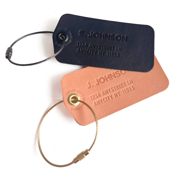 Personalized Leather Luggage Tags