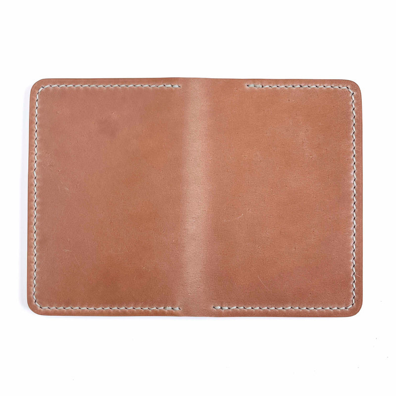 BI-FOLD - NATURAL SHELL CORDOVAN  + WALNUT BUTTERO