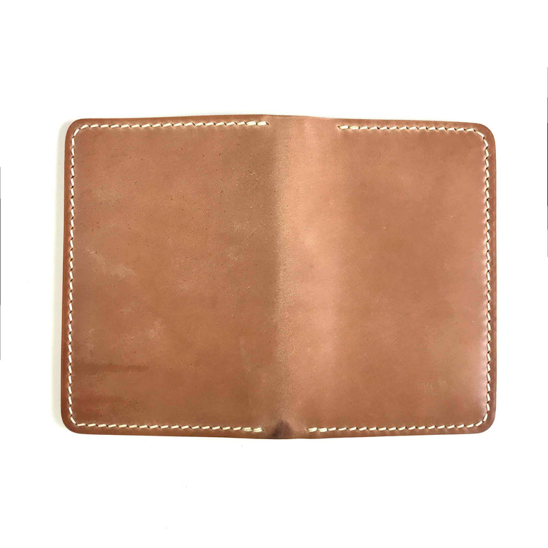 BI-FOLD - NATURAL SHELL CORDOVAN  + WALNUT BUTTERO