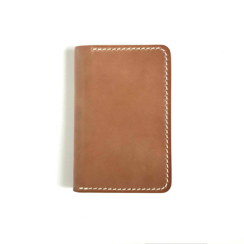 BI-FOLD - NATURAL SHELL CORDOVAN  + WALNUT BUTTERO