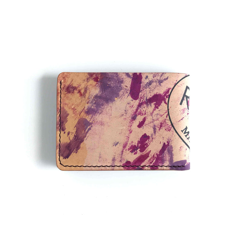 6-Pocket Billfold - Shell Cordovan - Rough Out Red Marbled Rocado + Violet