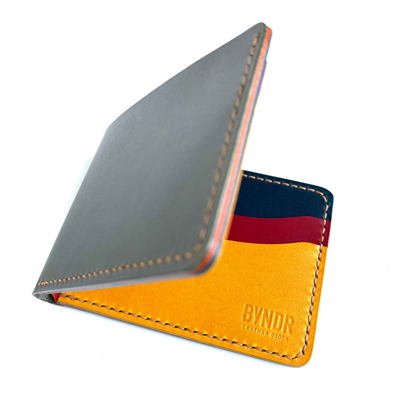 6-Pocket Billfold - Green + Navy + Red + Yellow + Orange